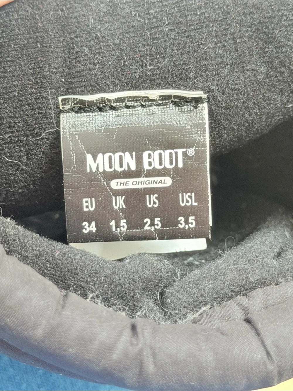 Moon Boot Black and Rose Gold Metallic Winter Boots Kids Size 2.5